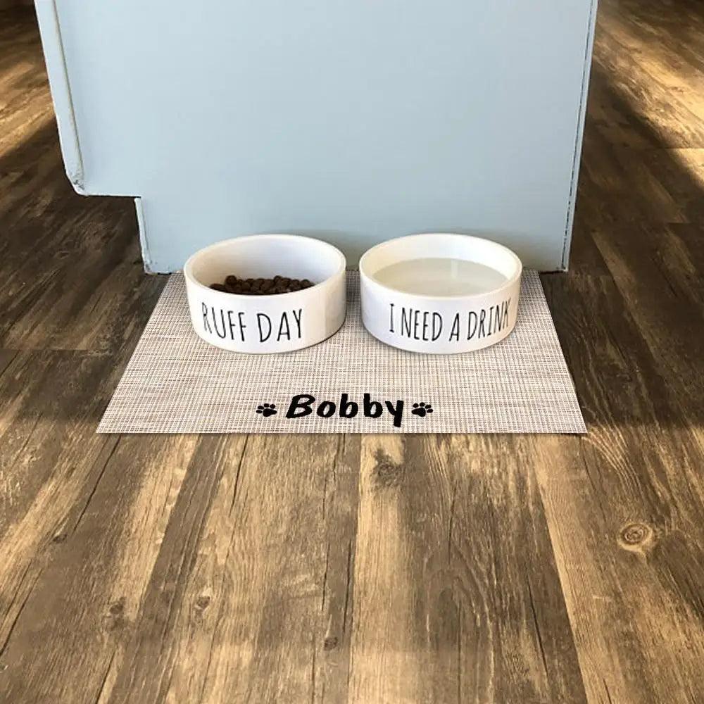 Personalized Silicone Feeding Mat - Dog Cat  - (M) - (4 Color Options) -(While Supplies Last)