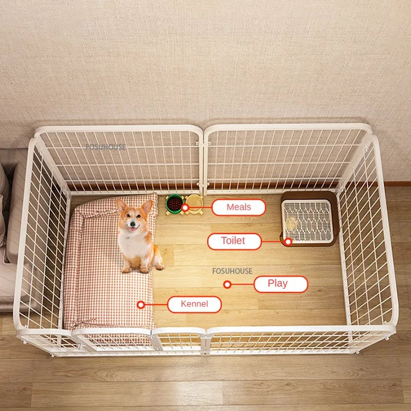 Wrought Iron Pet Kennel  - Dog - (Indoor Enclosure) - (S, M pet)  - (2 Sizes) - (3 Color Options)