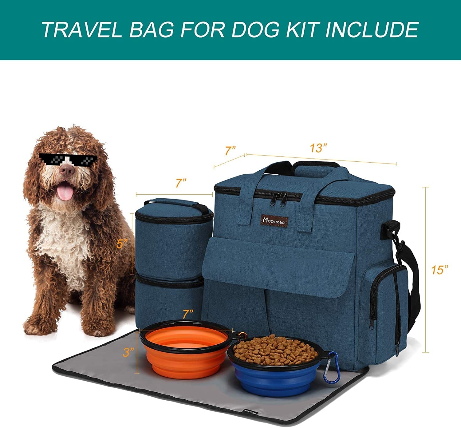 Weekend Travel Set - Dog Cat -  (Blue) - (While Supplies Last)