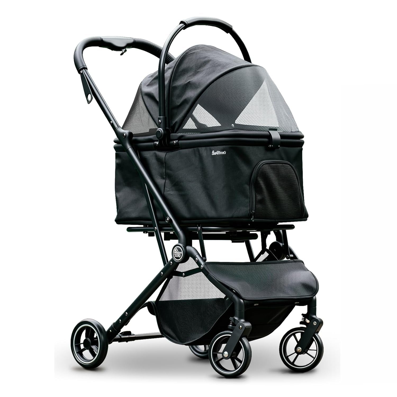 2-in-1 Pet Stroller with a  Pet Carrier Crate - Dog Cat - (Foldable) - (4 Size/4 Style Options) - (Black) - (While Supplies Last)