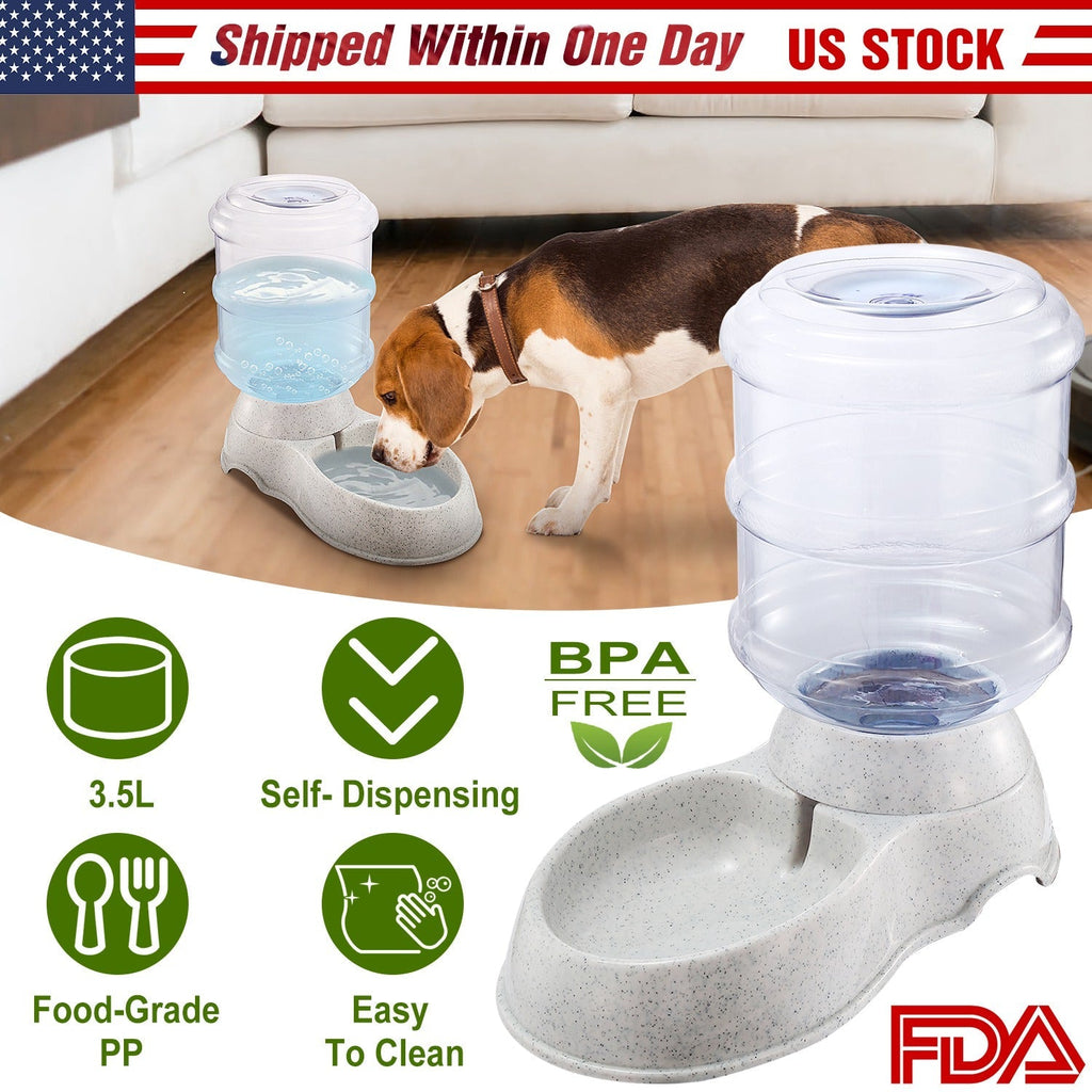 Gravity Dispensing Water or Food Feeder - Dog Cat - (3.5 L) - (While Supplies Last)
