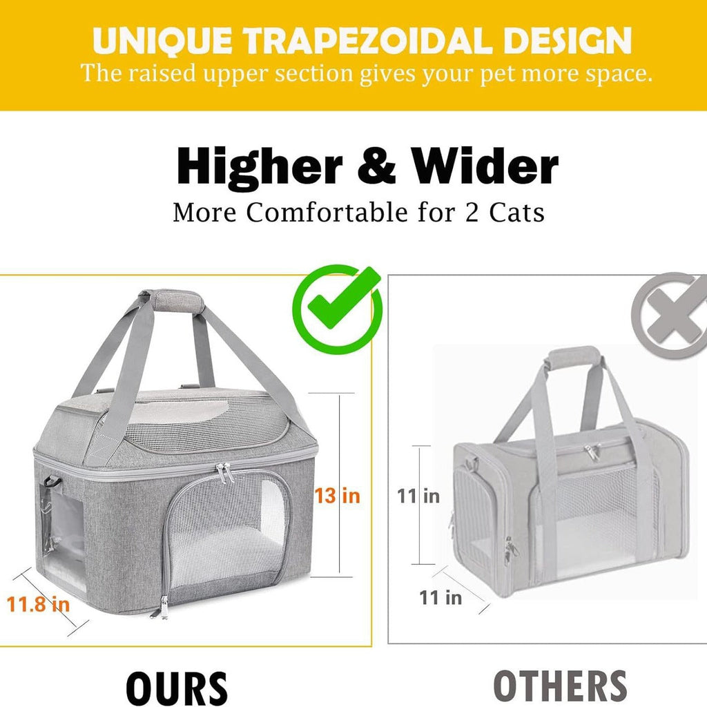 Travel Carrier Bag - Cat - (Mesh on Sides and at the Top of Bag) - (3 Color Options) - (Lightweight)