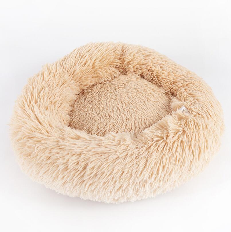 Round Plush Bed and Litter Mat - Dog Cat