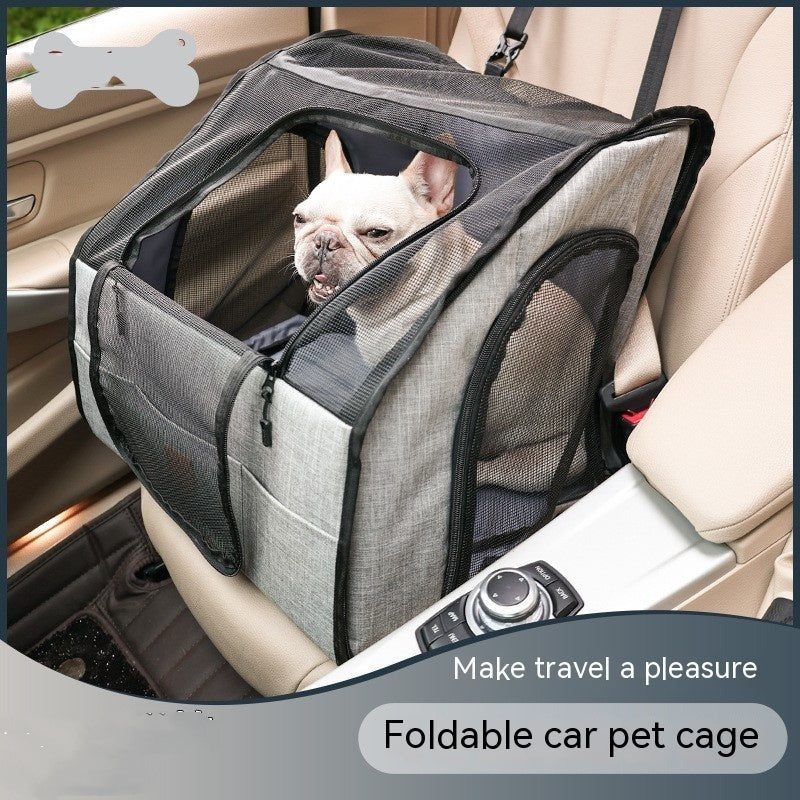 Car Seat Travel Carrier - Dog - (Portable - (Grey) - (M, L)
