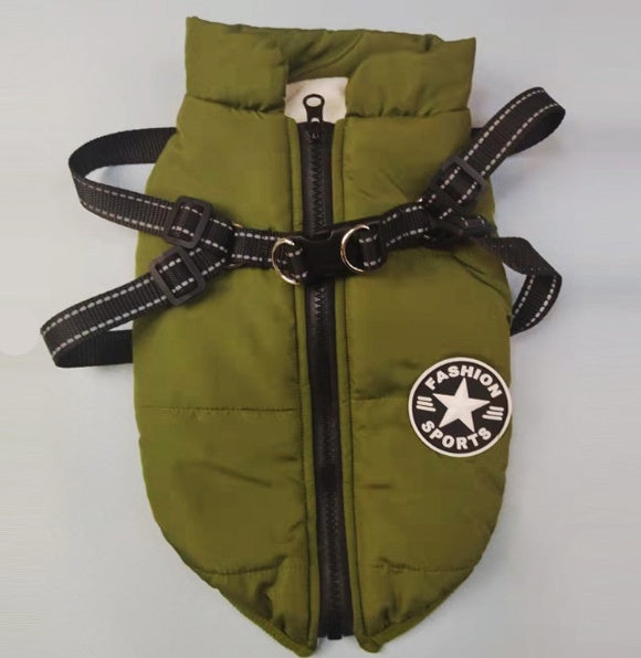Autumn Solid Colored Winter Jacket - Dog - (S-4XL, incl: 2XL Plus) - (5 Color Options)
