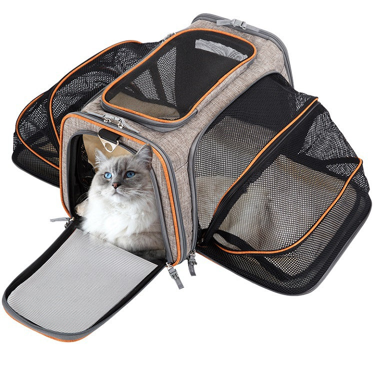 Airline Approved Expandable Pet Carrier Travel Bag - Cat Dog - (4 Color Options)
