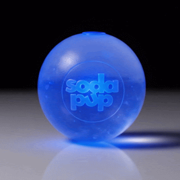 Strobe Ball Light-Up Chew Toy - Dog - (Floating) - (Rubber) - (Blue) -  (SodaPup) - (While Supplies Last)