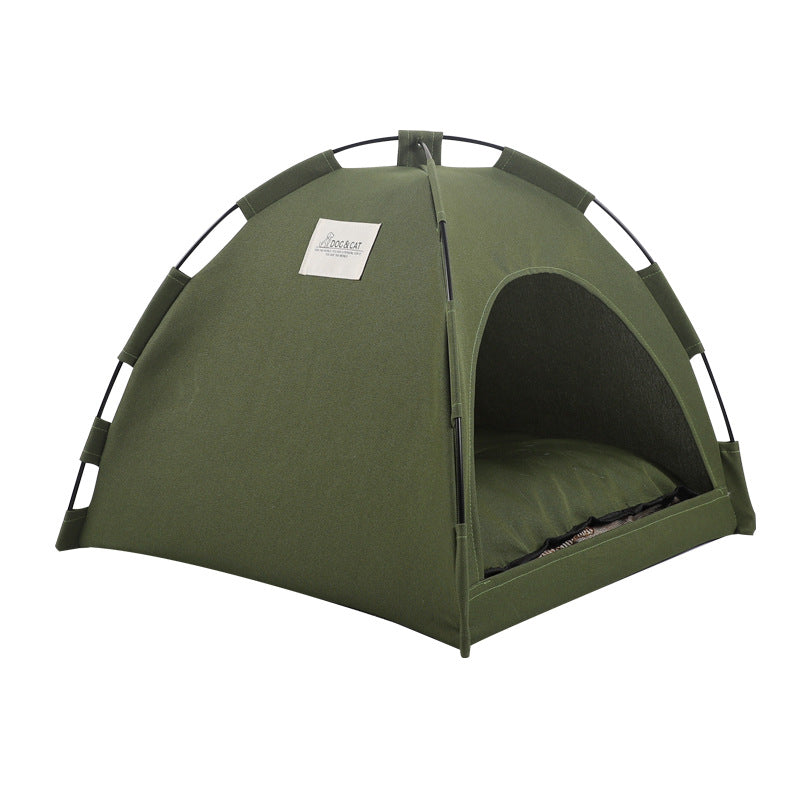 Pet Tent with Cooling Mat - Dog Cat - (Military Green, Turquoise Grey) - (S-L) - (While Supplies Last)