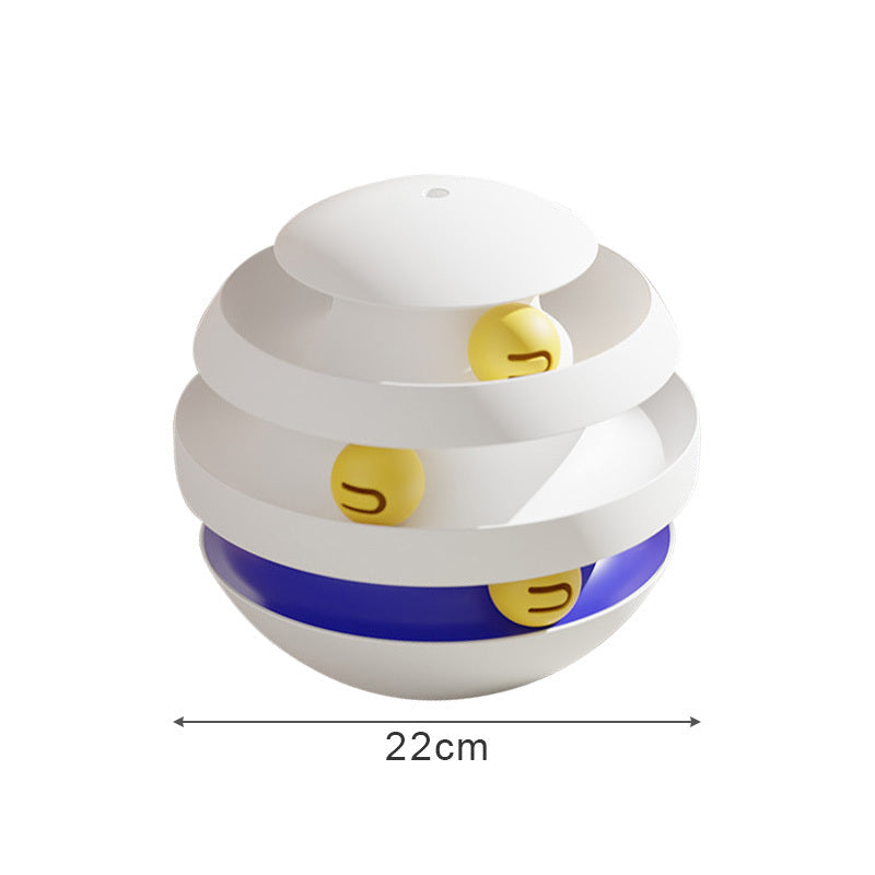 Interactive Tower Turntable Toy Turntable - Cat - (Blue, White)
