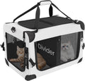 Soft-Sided Pet Travel Carrier Bag - 2 Cats - (Grey) - (2 Compartment Sizes) - (Mesh Windows) - (While Supplies Last)