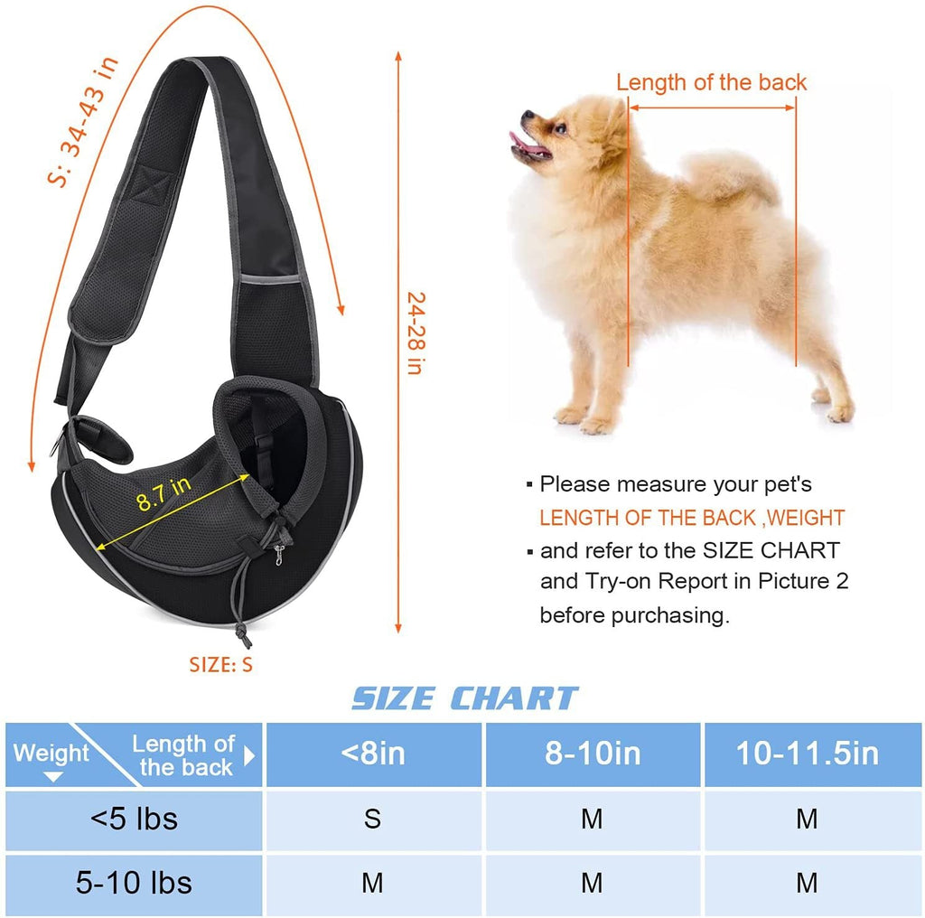 Safe Crossbody Pet Travel Bag - Dog Cat - (Durable) - (S,M) - (5 Color Options)