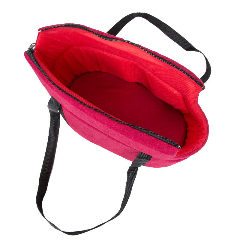 Portable Travel Pet Carrier Pouch Shouder Bag - Dog Cat - (Red, Grey) - (S,L)