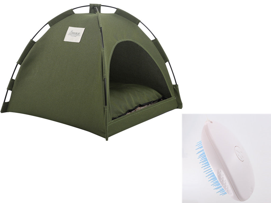 Pet Tent with Cooling Mat - Dog Cat - (Military Green, Turquoise Grey) - (S-L) - (While Supplies Last)