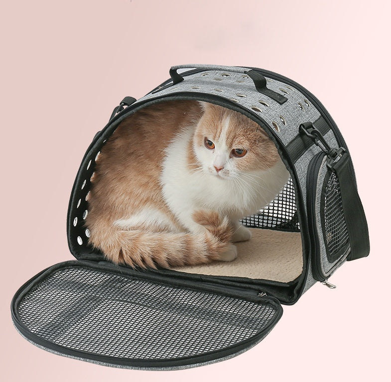 Portable Shoulder Pet Travel Bag - Cat - (4 Color Options) - (M,L)