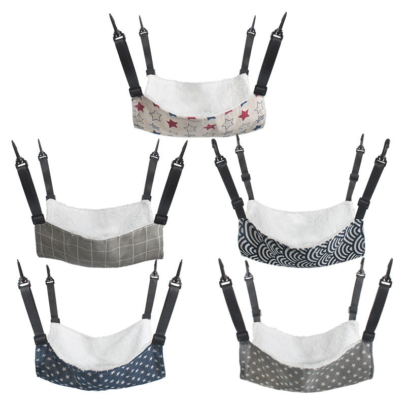 Hanging Hammock Cage Bed - Cat - (Perfect for Catio) - (Adjustable Straps) - (4 Sizes) - (11 Patterns)