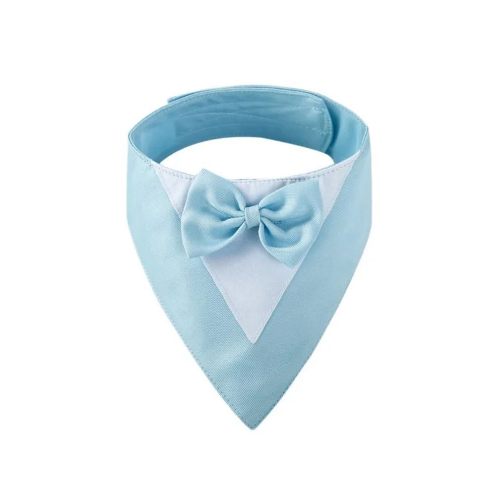 Triangle Bib Scarf with Bow Tie Collar - Dog - (8 Color Options) - (XS-L)