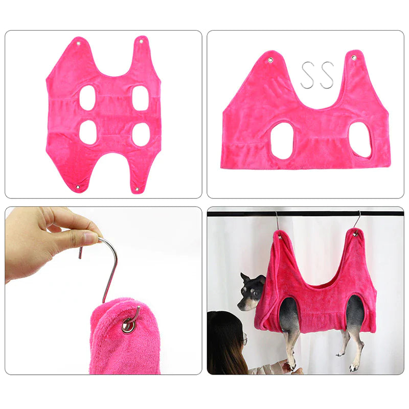 Hanging Grooming Hammock Harness - Dog Cat - (4 Color Options) - (S-L) - USA