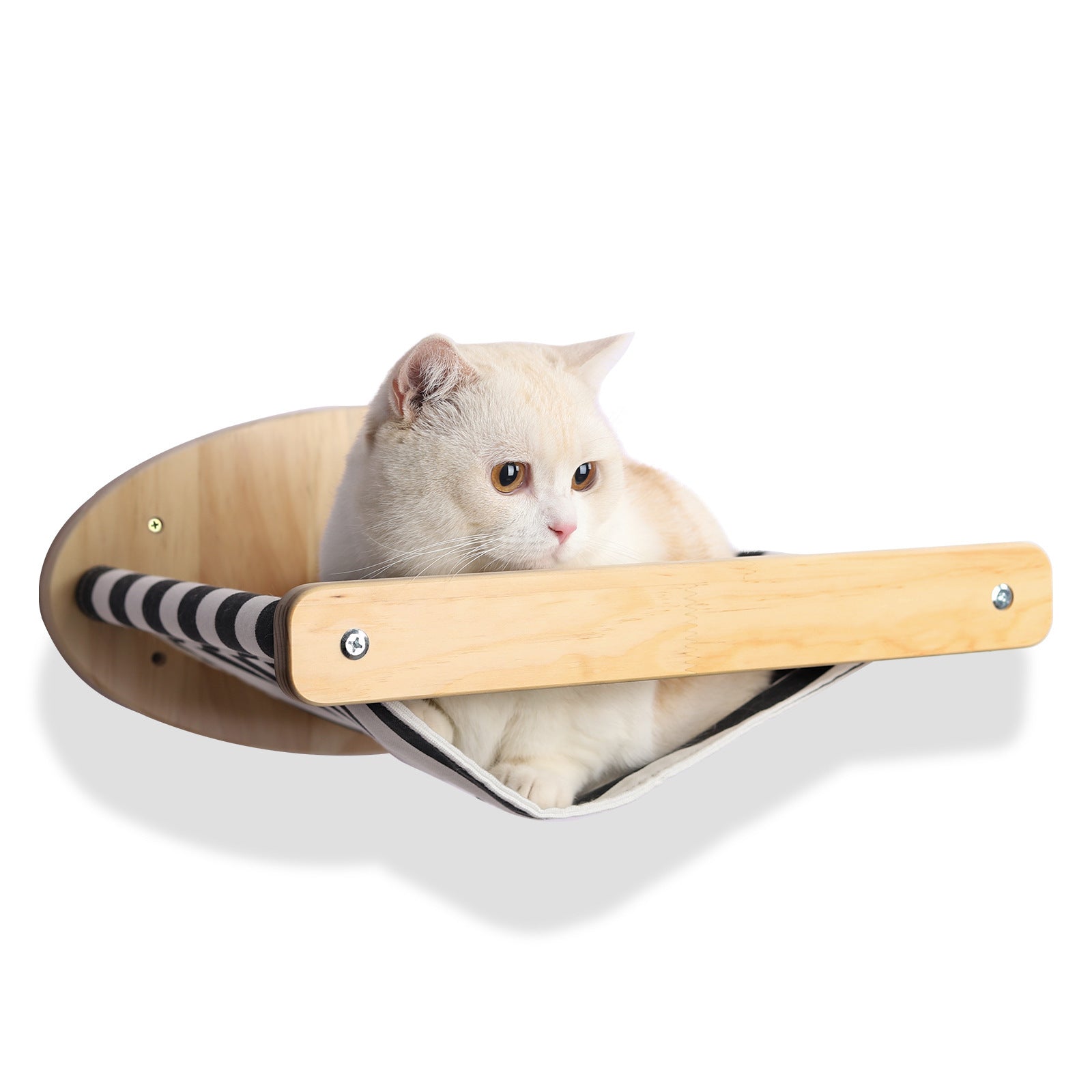 Wall Mounted Wood Hammock Bed and Shelves - Cat