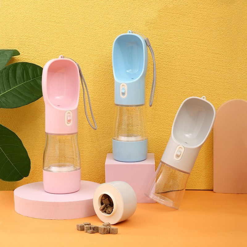 Travel Bottle with Feeder Bowl - Dog - (458 ML) - (4 Color Options)