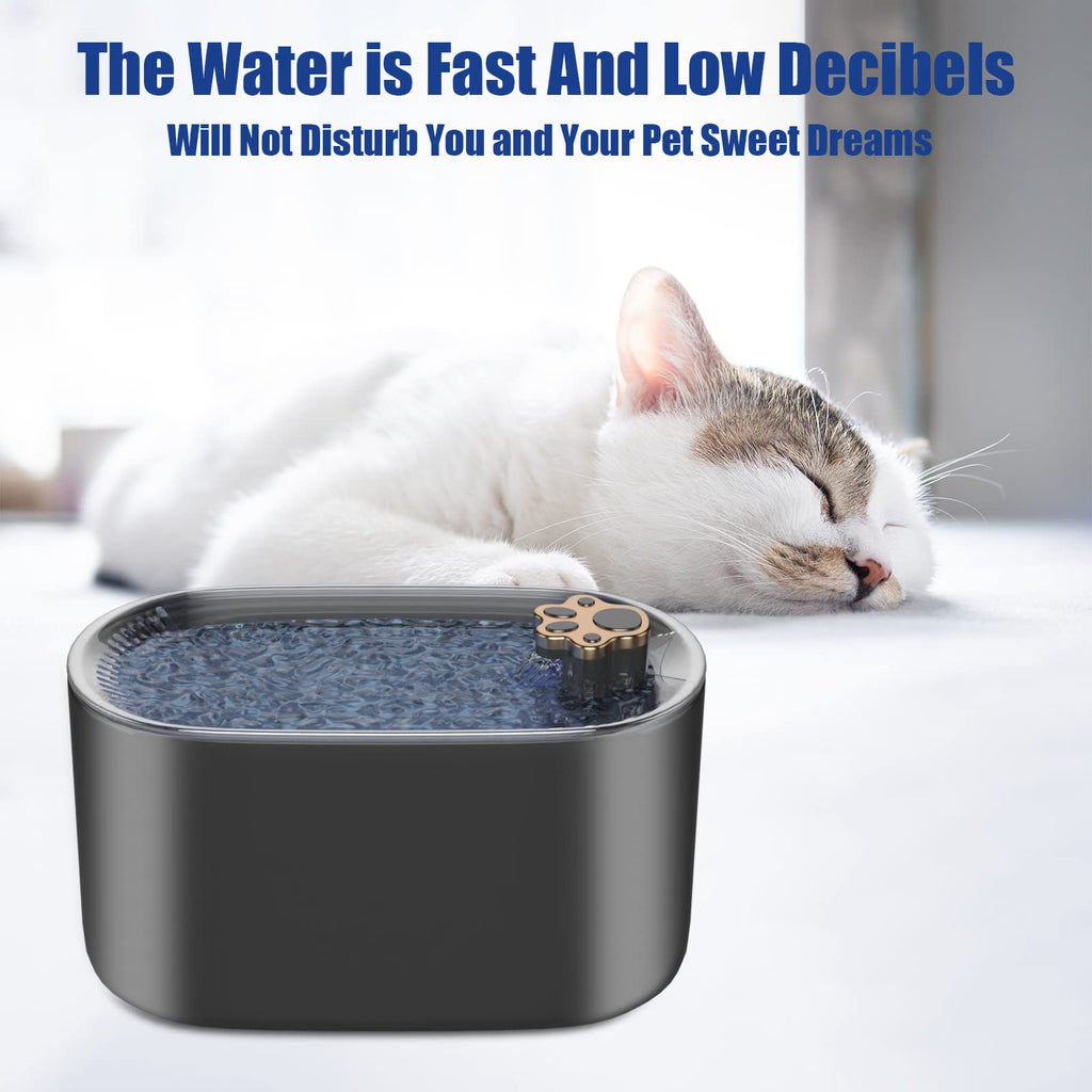 Ultra Quiet Automatic Water Fountain - Dog Cat -  (Blue, White) - (3 L) - (While Supplies Last)