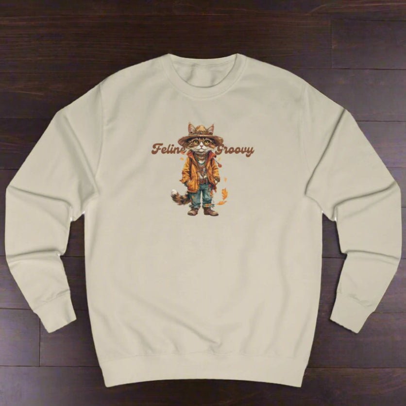 Feline Groovy Sweatshirt  - Unisex -(5 Color Options) - (S-2XL) - While Supplies Last