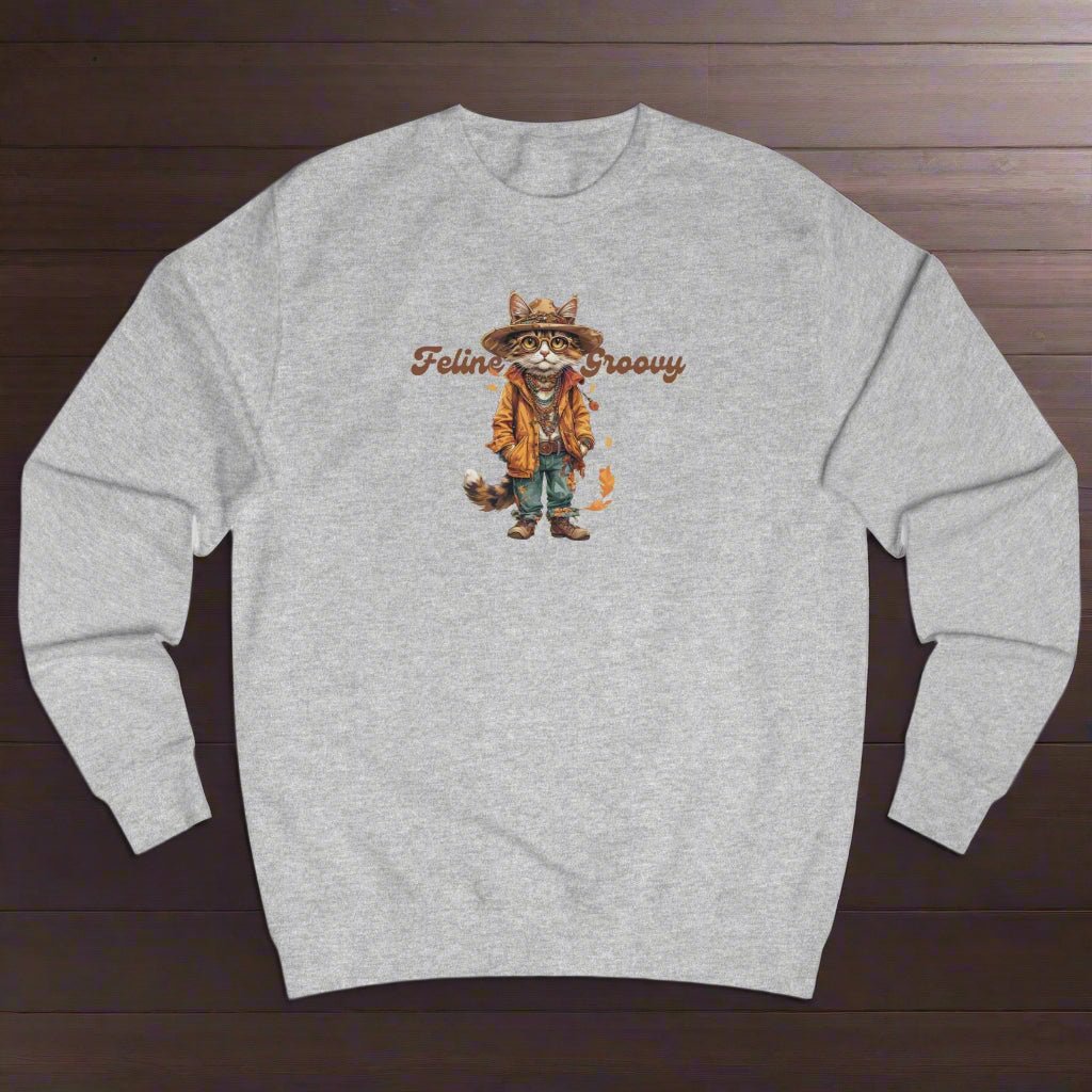 Feline Groovy Sweatshirt  - Unisex -(5 Color Options) - (S-2XL) - While Supplies Last