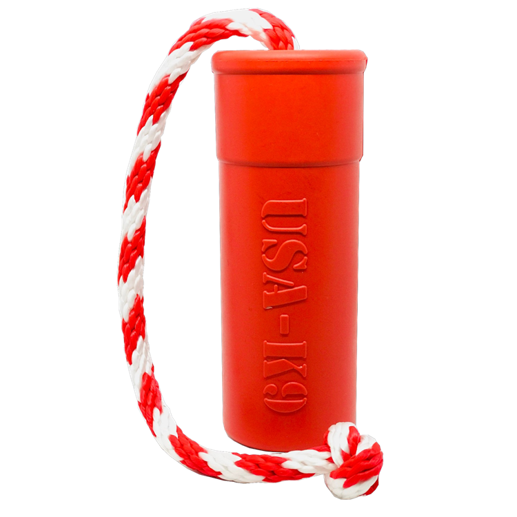 K9 Firecracker Floating Training Dummy Toy - Large Dog - (Reward Chew Toy) - (Rubber) - (Red) - (USA)
