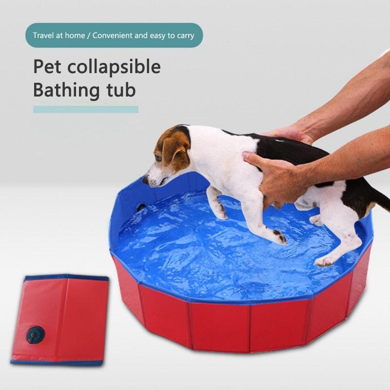 Bath Tub or Swimming Pool - Dog Cat - (5 Pool Sizes) - (Red, Blue)