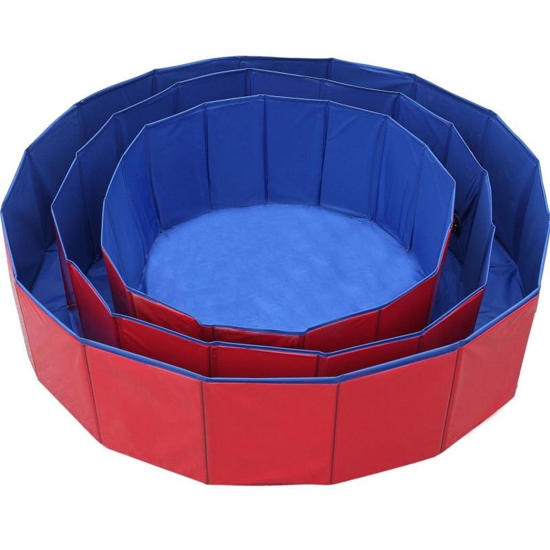 Bath Tub or Swimming Pool - Dog Cat - (5 Pool Sizes) - (Red, Blue)
