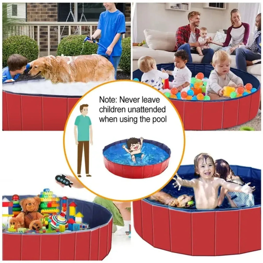 Foldable Pet Swimming Pool Pvc Dog Bathing Tub 63 Inch