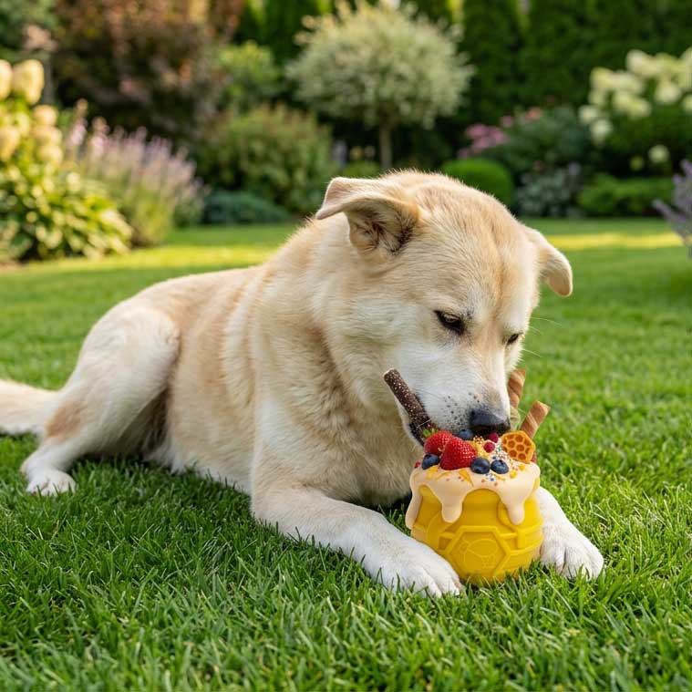 Honey Pot eCup Treat Dispenser Toy - Dog - (L-XL) - (5 Color Options)