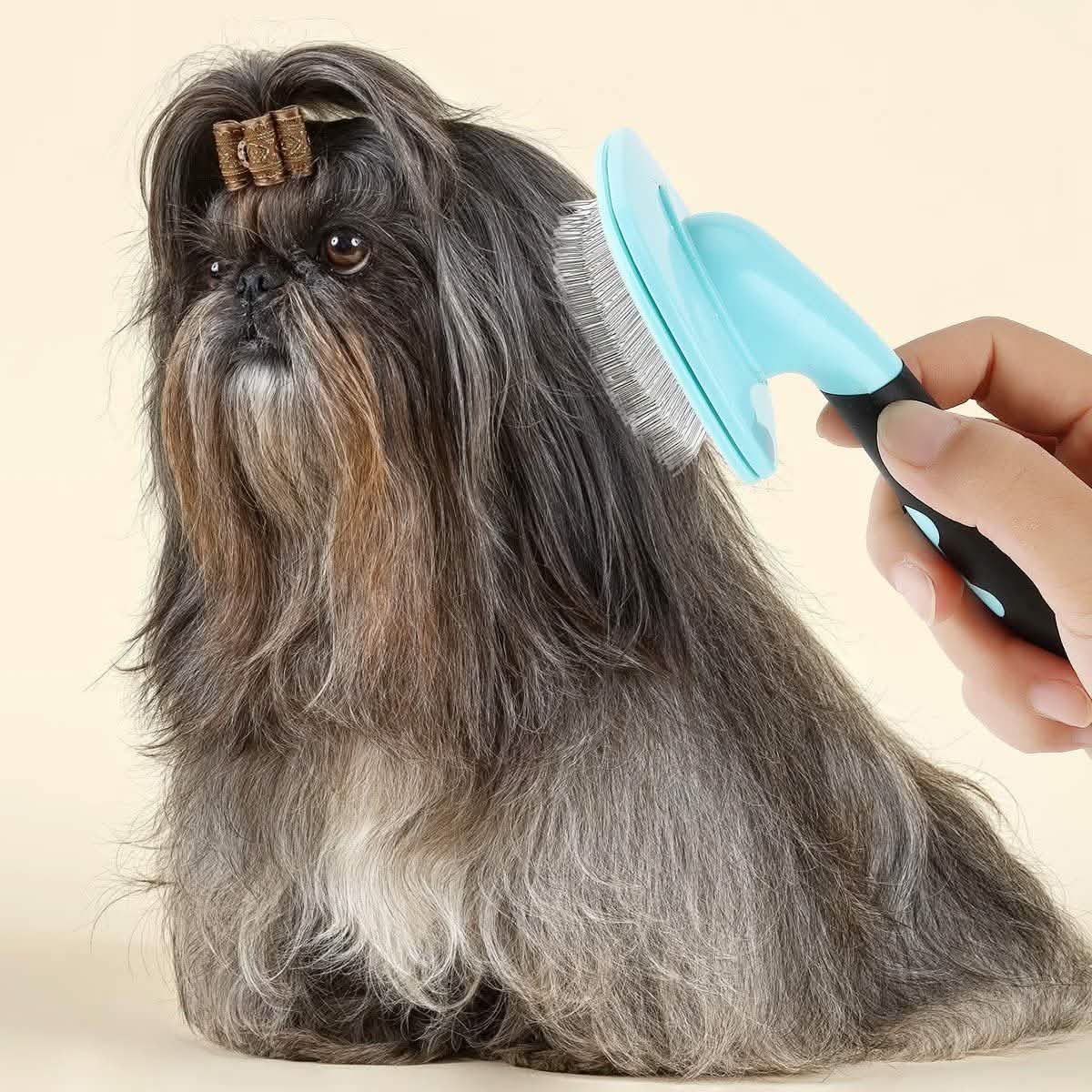 Grooming Slicker Brush - Dog Cat - (All Coat Types ) - (Blue, Pink) - (S,L) - (Glendan)