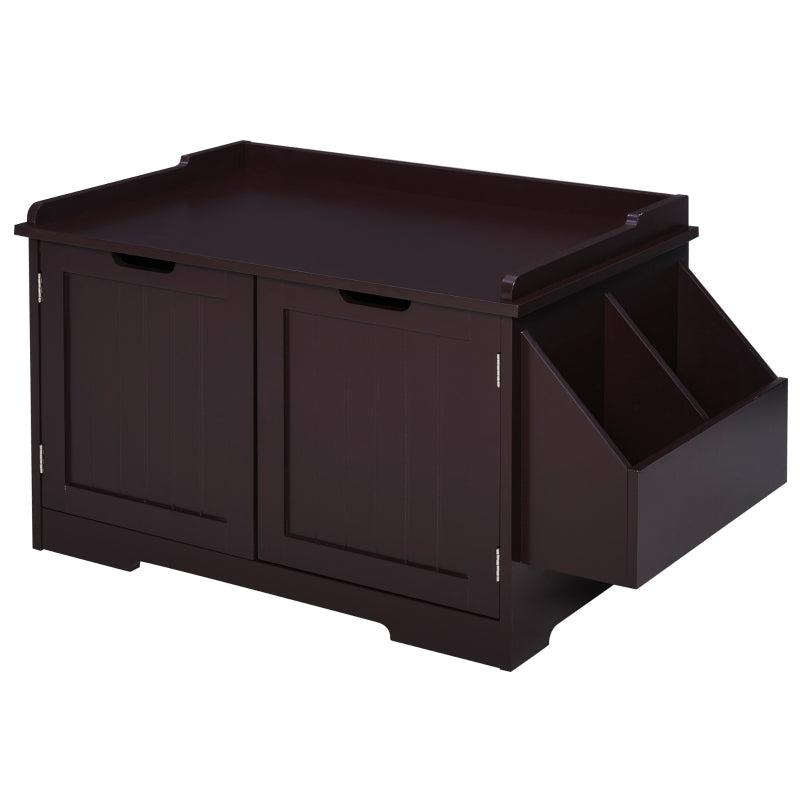 End Table and Litter Box Enclosure - Cat - (White, Brown) - (34.75" L x 19" W x 20.25" H - (While Supplies Last)