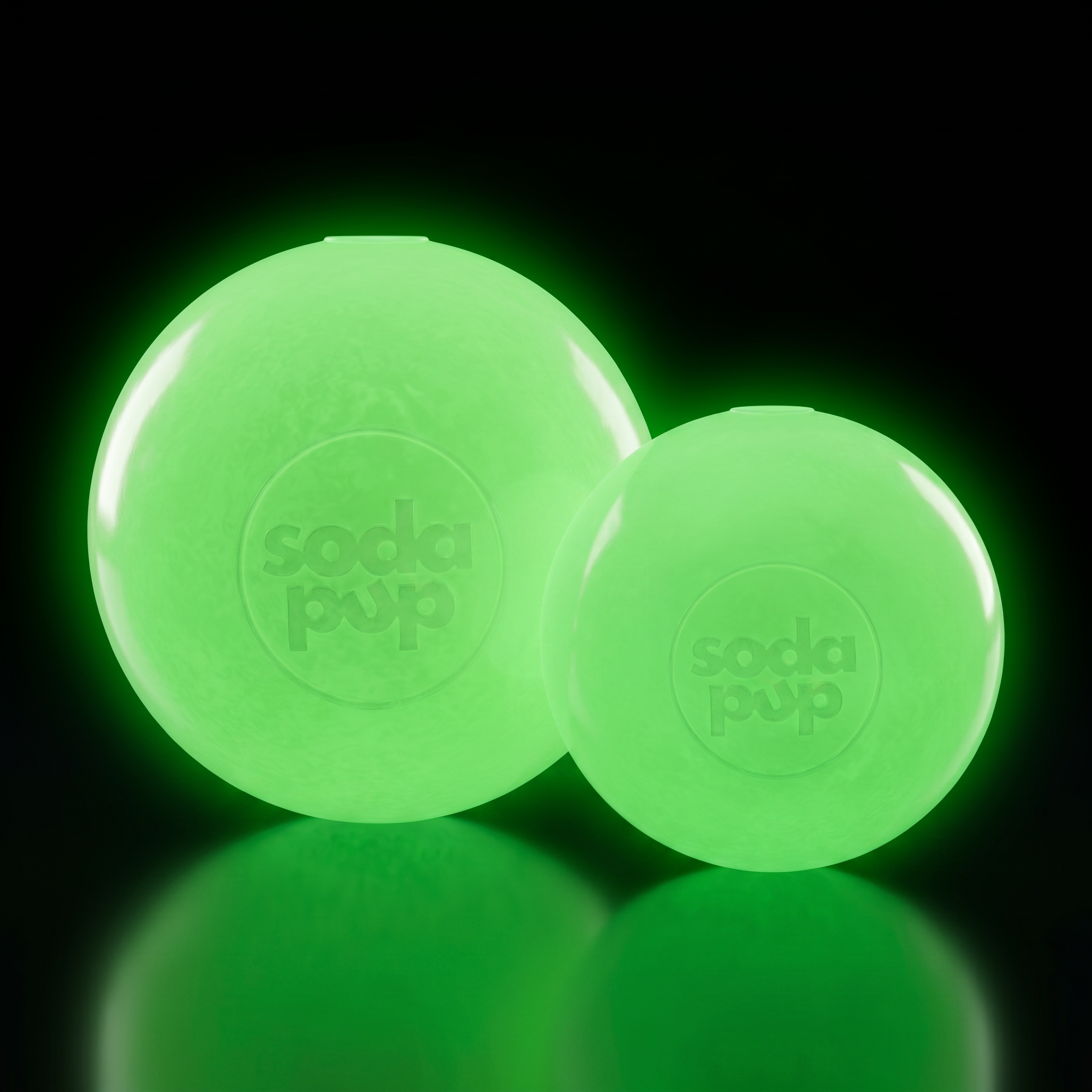 Squeak Ball Chew Toy - Dog  - (Floats) - (M,L) - (Rubber) - (5 Color Options) -  (SodaPup)
