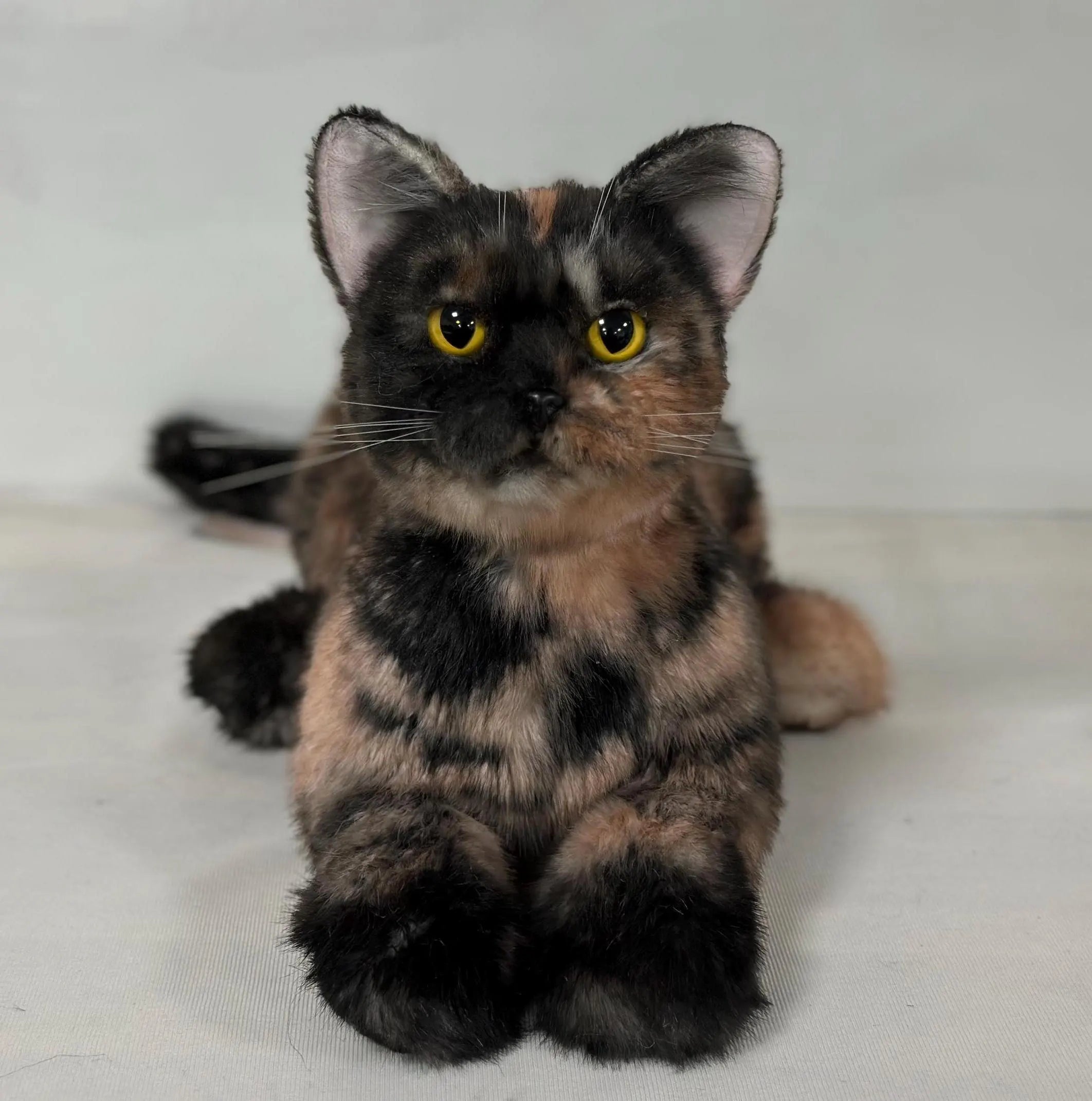 Realistic Shorthair Tortoiseshell Plush Cat Companion - Child, Adult - (Brown)