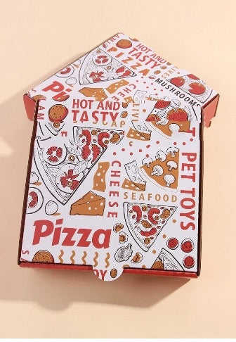 Pizza and Pizza Box Dog Toy