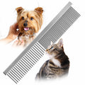 Grooming Steel Comb - Dog Cat  - (High Quality ) - (6", 7.5") - (Flat Back) - (Jeffers Flat Back)