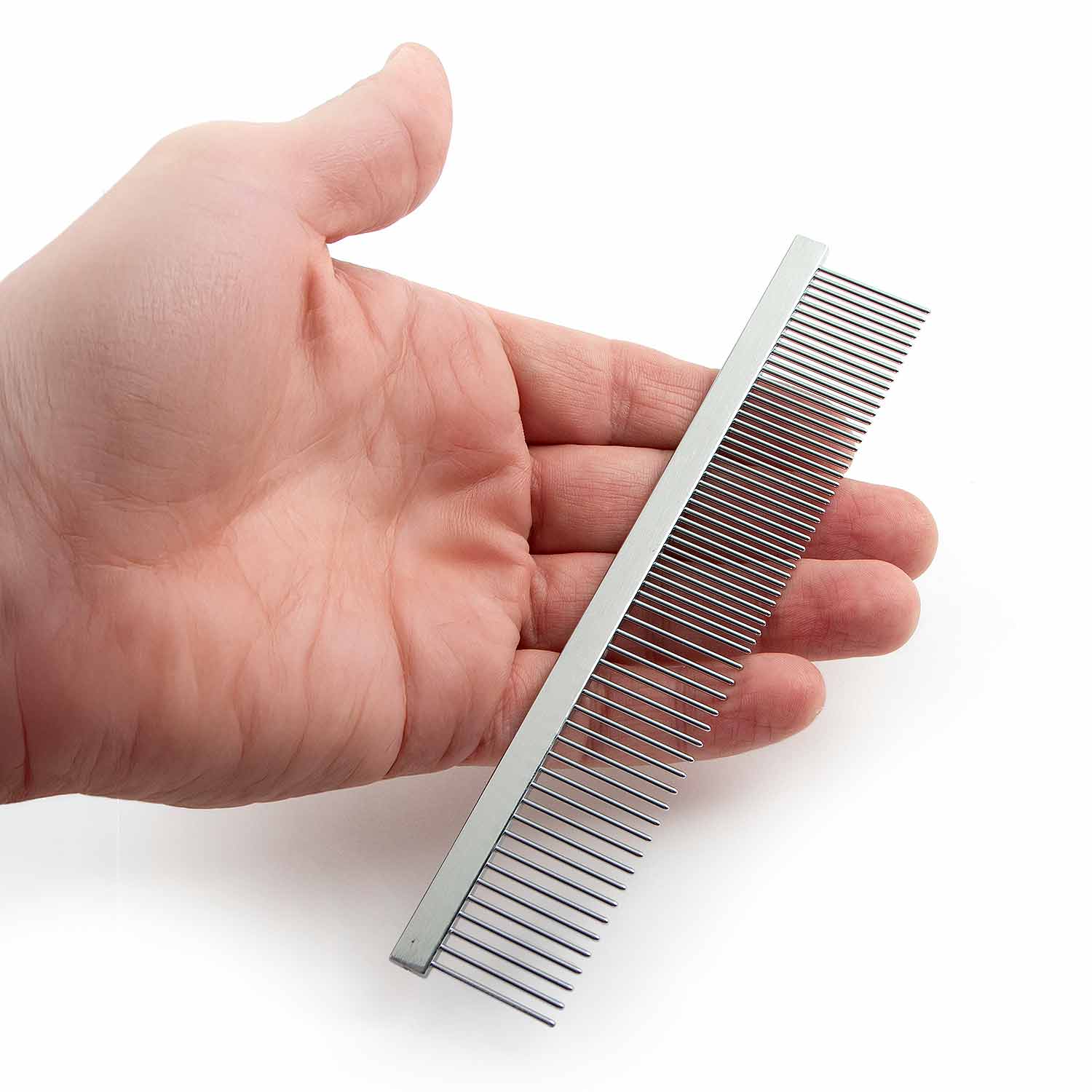 Grooming Steel Comb - Dog Cat  - (High Quality ) - (6", 7.5") - (Flat Back) - (Jeffers Flat Back)