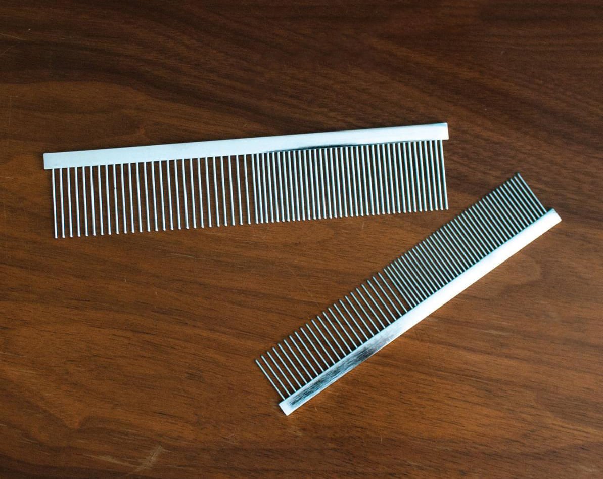 Grooming Steel Comb - Dog Cat  - (High Quality ) - (6", 7.5") - (Flat Back) - (Jeffers Flat Back)