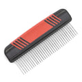 Grooming Comb - Dog Cat -  (Even Grooming Performance) - (Black, Red) - (Jeffers Magic Spring Comb)