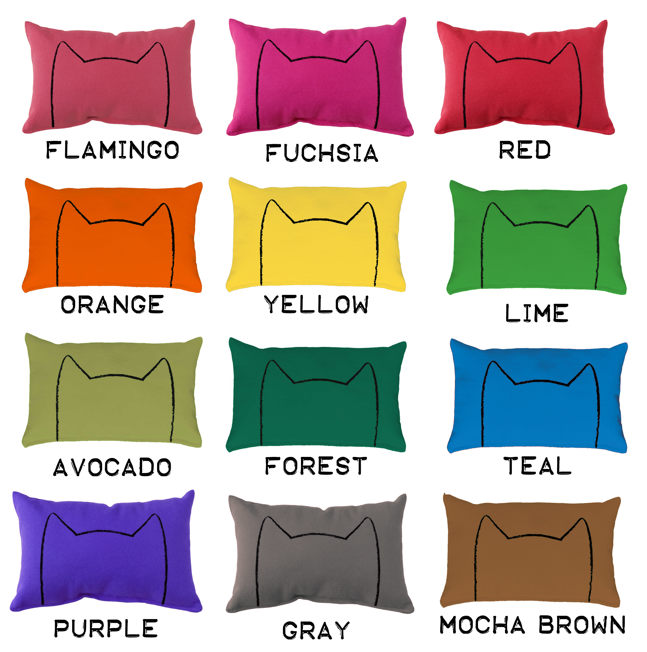 Catnip Kicker Bed Pillow Toy - Cat - (12 Color Options) - (Catnip or No Catnip Options) - (While Supplies Last)