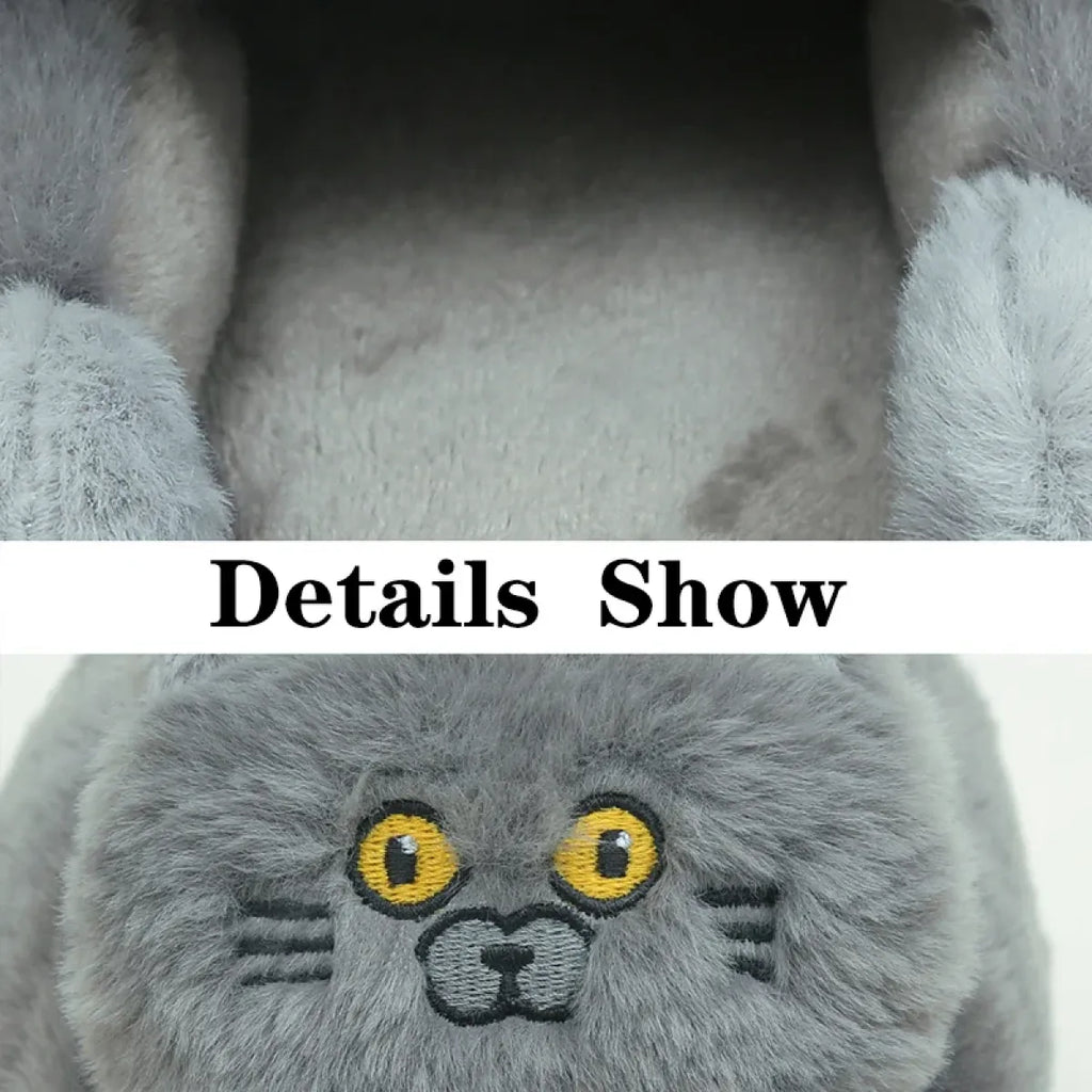 Kawaii Cat Winter Slippers - (6 Color Options) - (8 Sizes) - One Size Fits Most Adults -  (While Supplies Last)