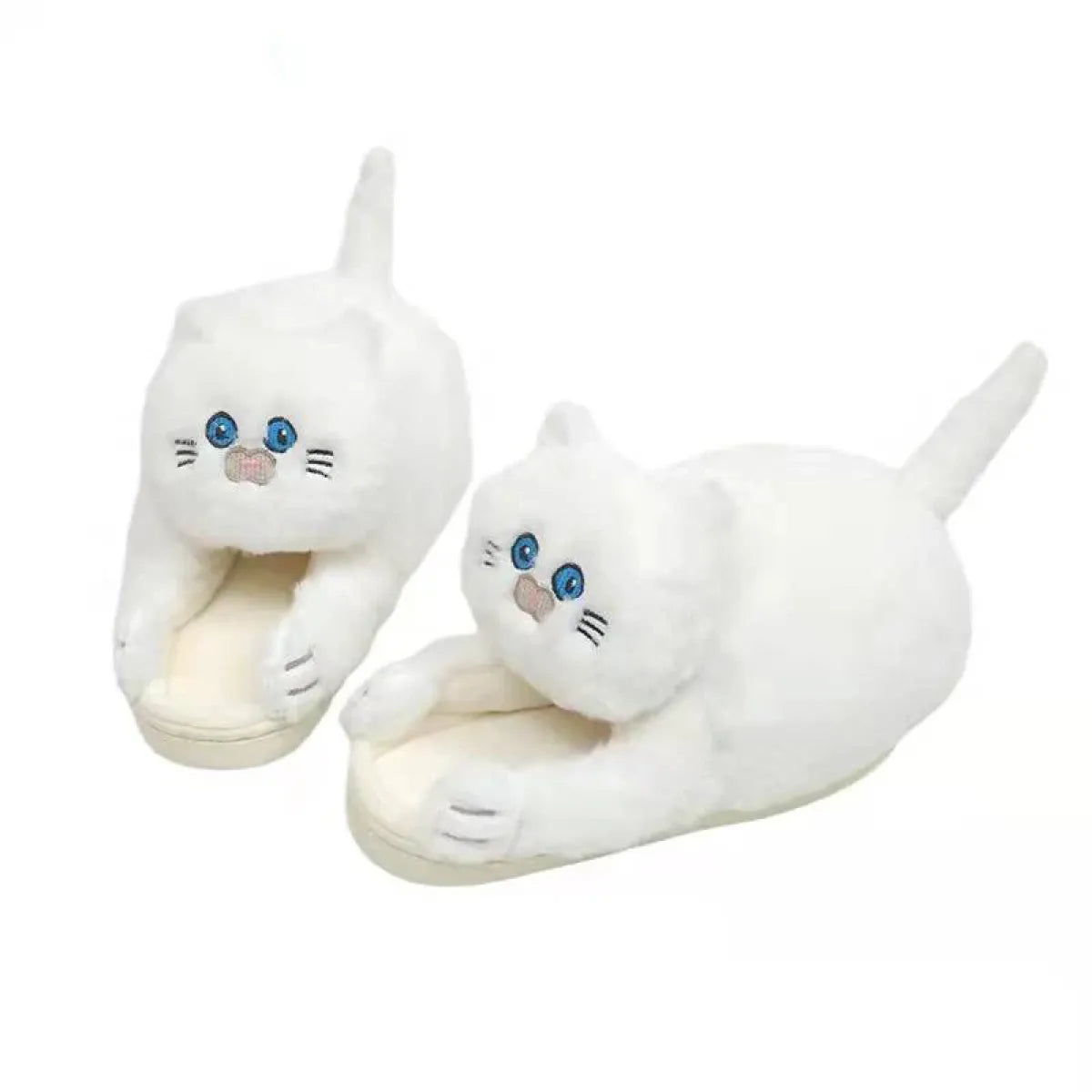 Kawaii Cat Winter Slippers - (6 Color Options) - (8 Sizes) - One Size Fits Most Adults -  (While Supplies Last)