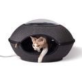Indoor Heated Cave Pod with Cozy Bed - Cat -  (Energy Efficient) - (22" D) - (Grey) - (While Supplies Last)