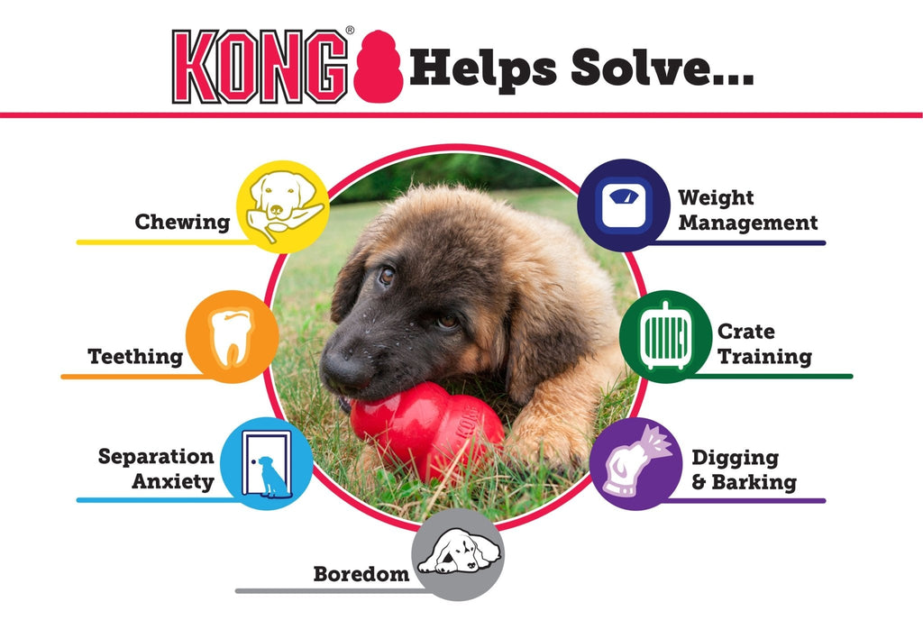 The Kong® Classic Toy - Dog    - (KONG)  - (Durable Rubber) - (Red) - (XX-King)