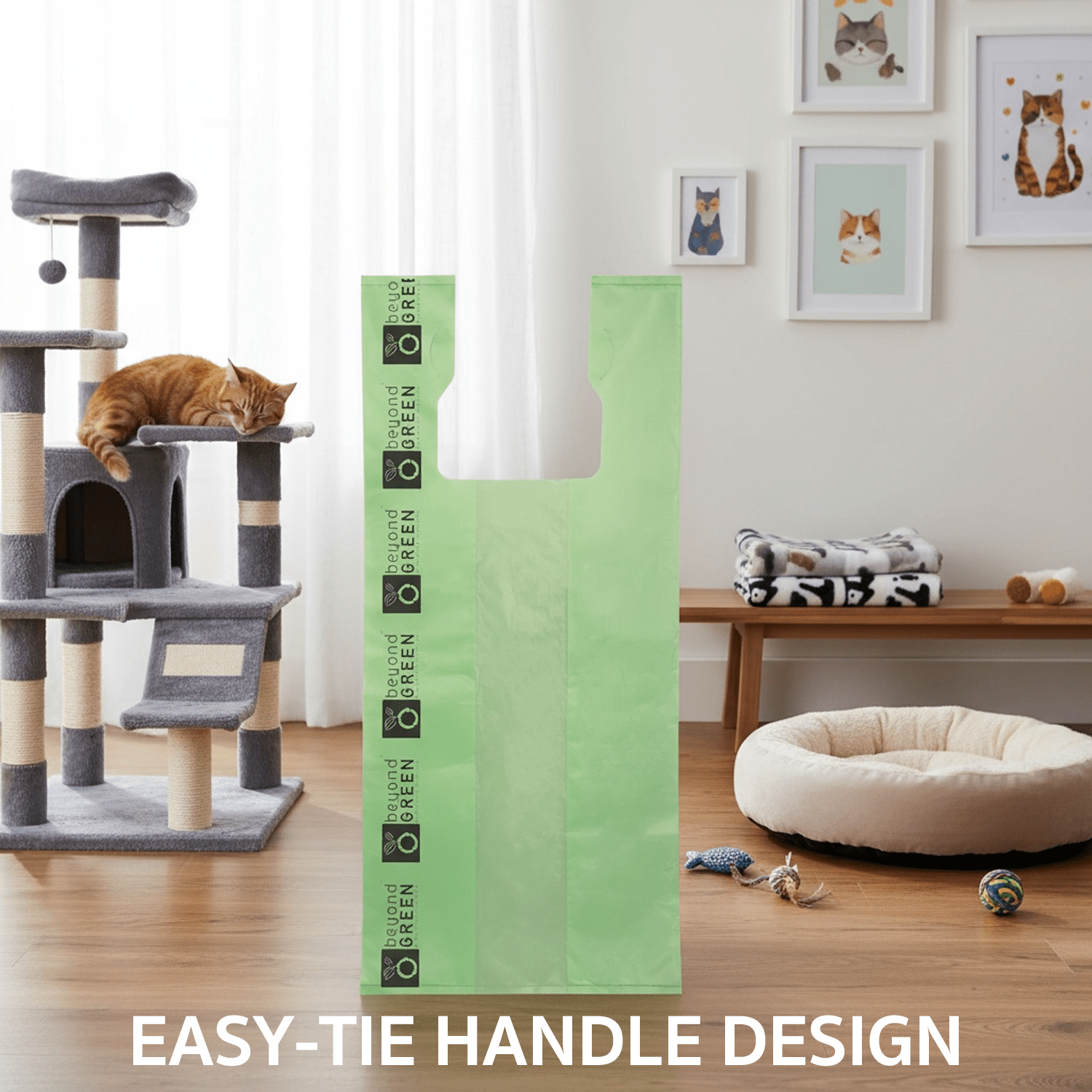 Large Heavy Duty Bio-Tech Litter Bags - Cat - (10" x 20") - (Extra Large) - (Beyond Green) - (While Supplies Last)
