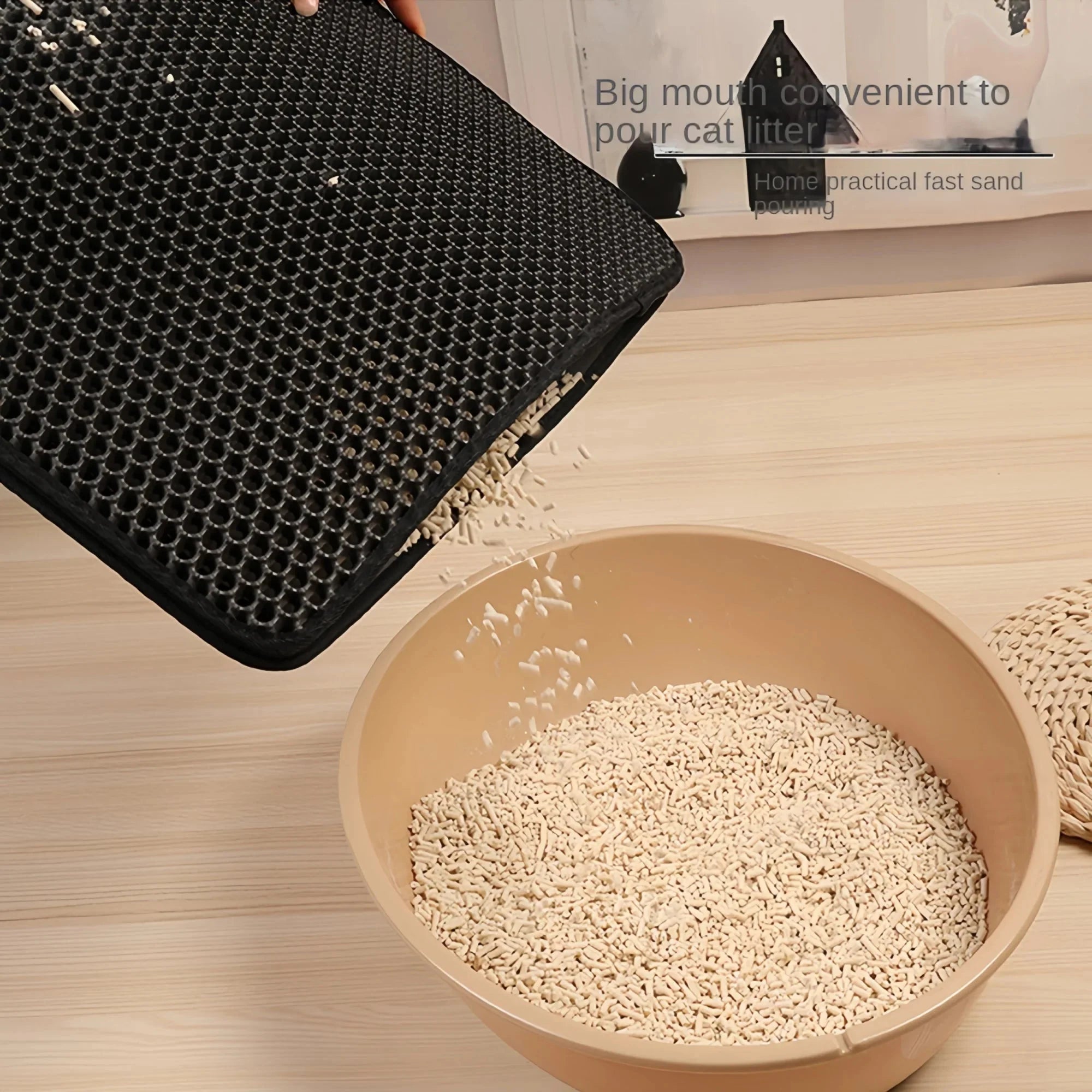 Large Honeycomb Design Litter Mat - Cat - (3 Color Options) - (30 x 30 cm) - (While Supplies Last)