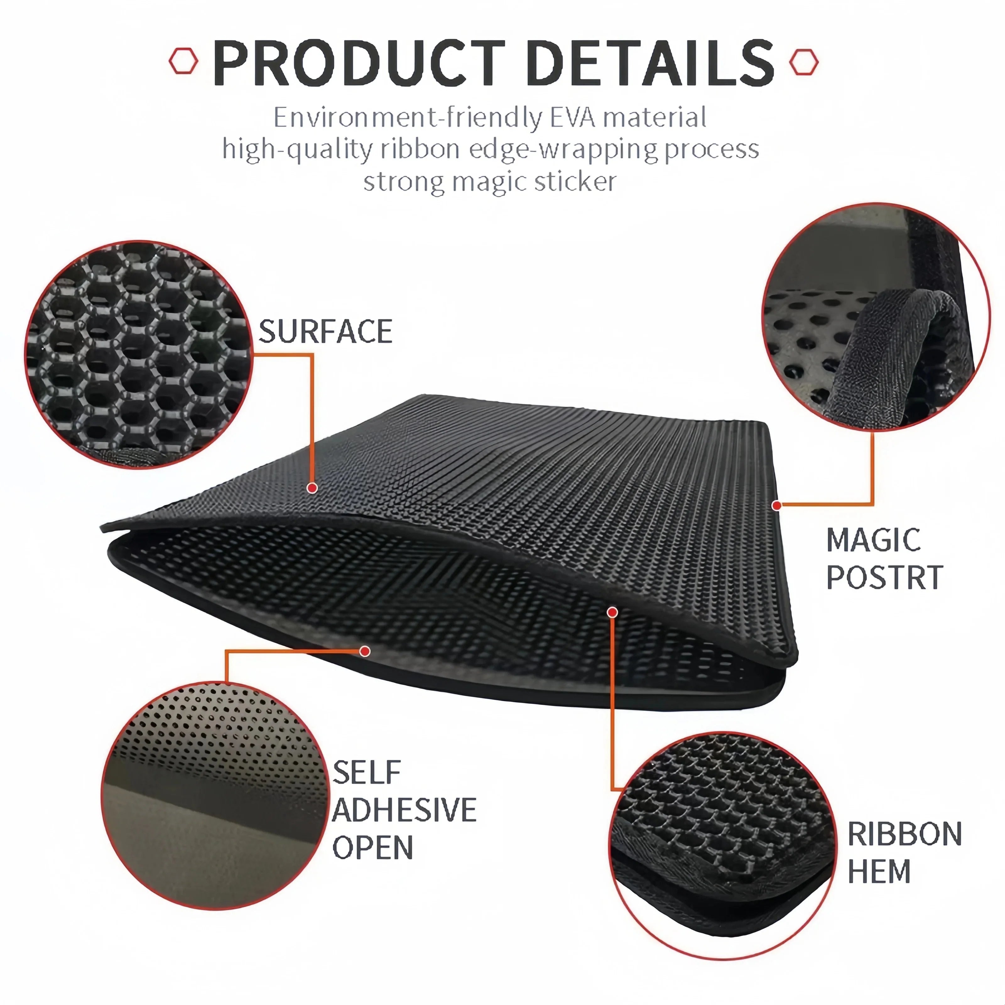 Large Honeycomb Design Litter Mat - Cat - (3 Color Options) - (30 x 30 cm) - (While Supplies Last)