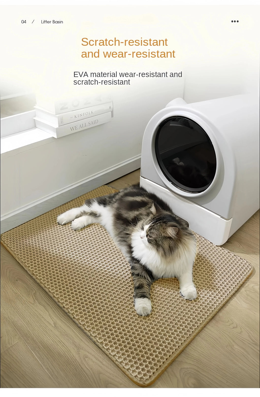 Large Honeycomb Design Litter Mat - Cat - (3 Color Options) - (30 x 30 cm) - (While Supplies Last)