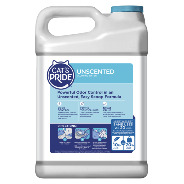 Unscented Lightweight Scoopable Clumping Clay Litter - Cat - (Unscented) - (Cat's Pride Litter) - (While Supplies Last)